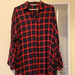 Zara checked shirt dress